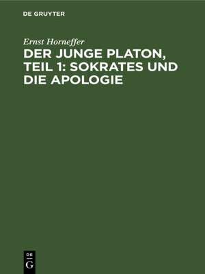 cover image of Der junge Platon, Teil 1